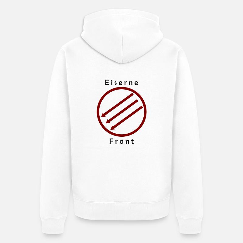 Front d’Eiserne - Drei Pfeile - Veste à capuche bio Premium Unisexe - blanc