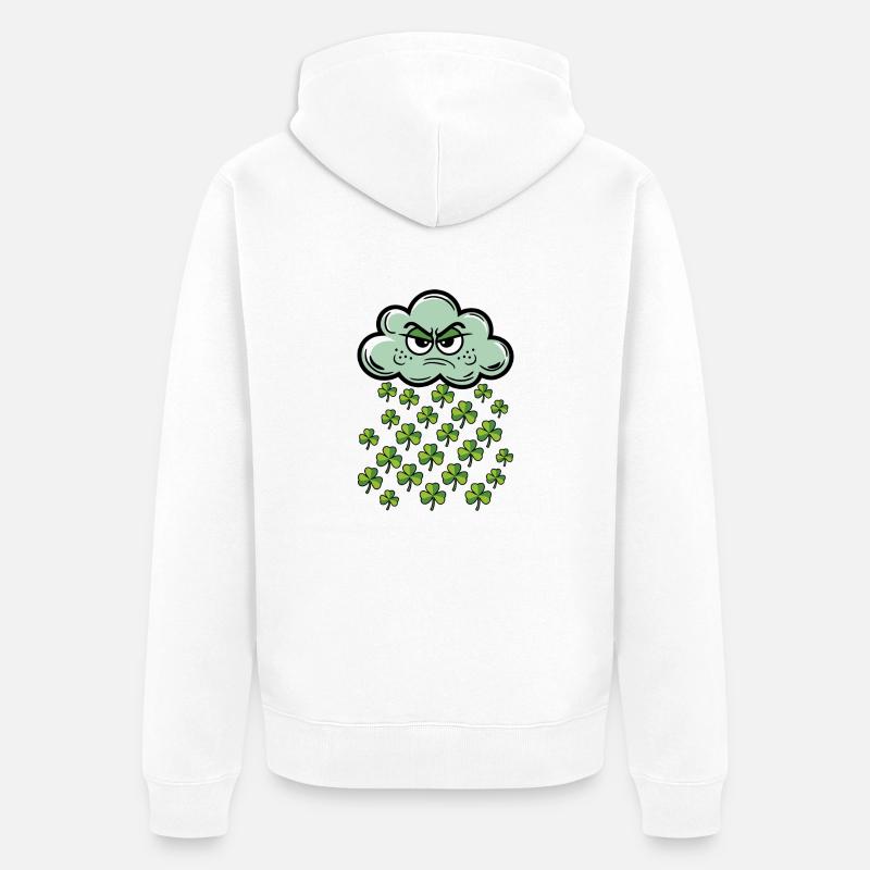 Fête de la Saint-Patrick - Veste à capuche bio Premium Unisexe - blanc