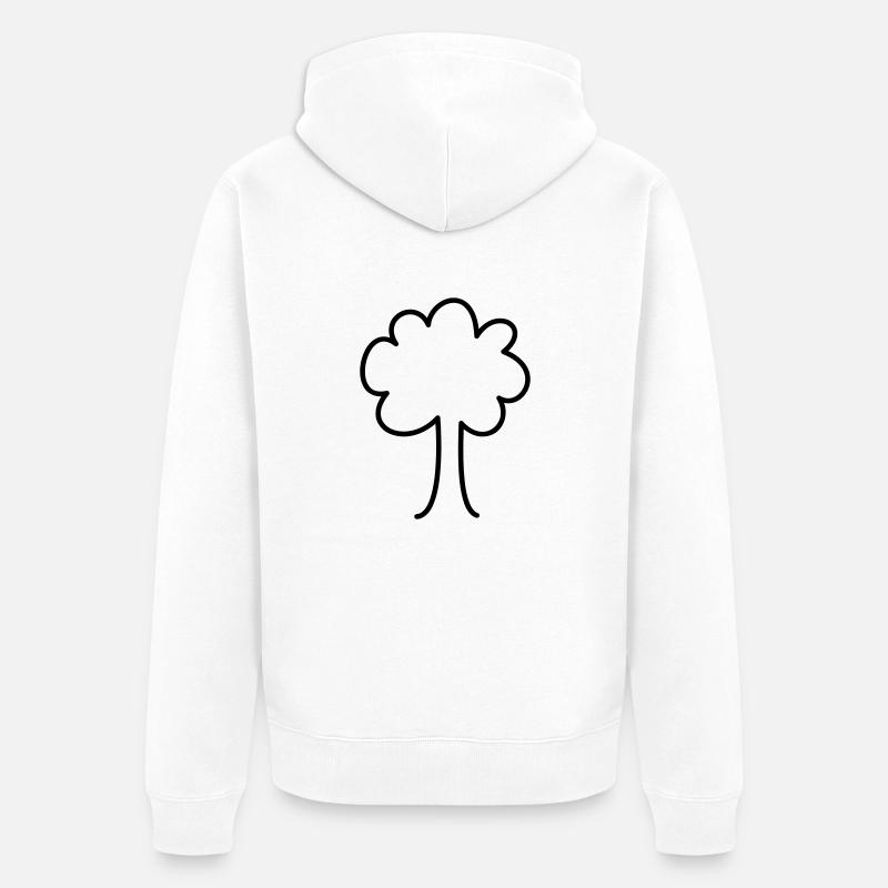 Baum - Unisex Premium Bio Zip Hoodie - Weiß