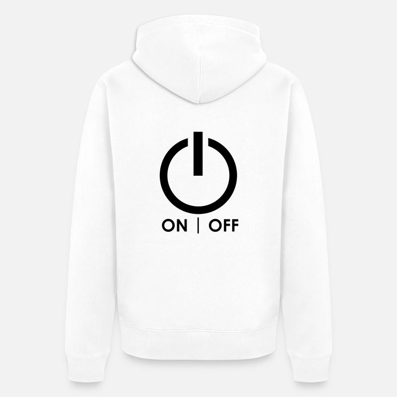 ON / OFF - Veste à capuche bio Premium Unisexe - blanc