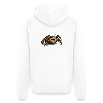 Araignée rieuse – Motif animal ludique - Veste à capuche bio Premium Unisexe - blanc - Dos - Thijin (182cm)