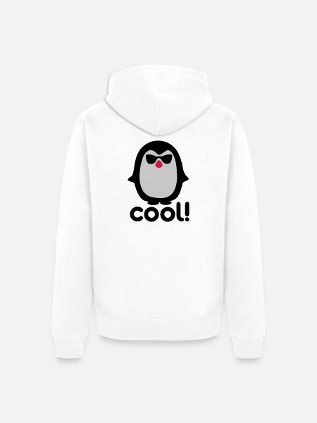 Pinguïn frais - Veste à capuche bio Premium Unisexe - blanc
