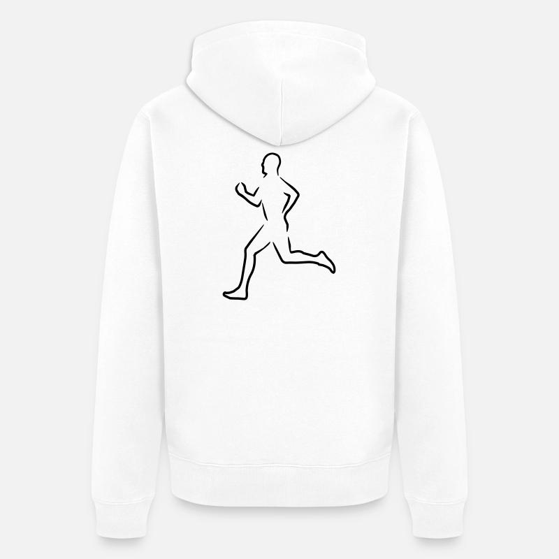 6061912 121582003 Laeufer - Veste à capuche bio Premium Unisexe - blanc