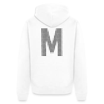 Lettre m cadeau points lettre initiale cadeau - Veste à capuche bio Premium Unisexe - blanc - Dos - Thijin (182cm)