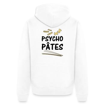 Psycho Pâtes - Veste à capuche bio Premium Unisexe - blanc - Dos - Thijin (182cm)