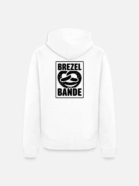 logo brezelbande - Unisex Premium Bio Zip Hoodie - Weiß