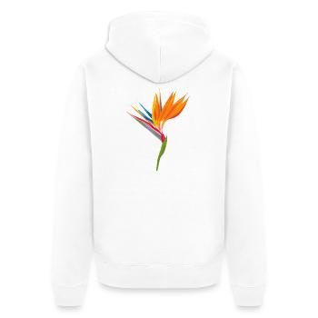 Oiseau de paradis Jeu de couleurs - Veste à capuche bio Premium Unisexe - blanc - Dos - Thijin (182cm)