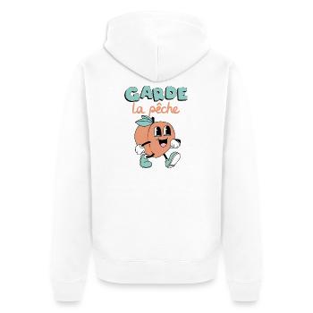 Garde la pêche ! - Veste à capuche bio Premium Unisexe - blanc - Dos - Thijin (182cm)