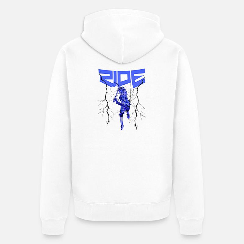 Scooter Stunt Kickboard Roller - Veste à capuche bio Premium Unisexe - blanc
