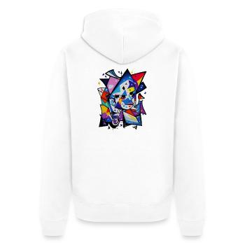 Graffiti - Veste à capuche bio Premium Unisexe - blanc - Dos - Thijin (182cm)