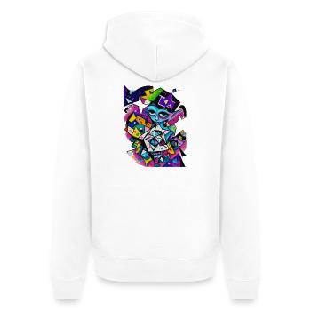 Graffiti - Veste à capuche bio Premium Unisexe - blanc - Dos - Thijin (182cm)