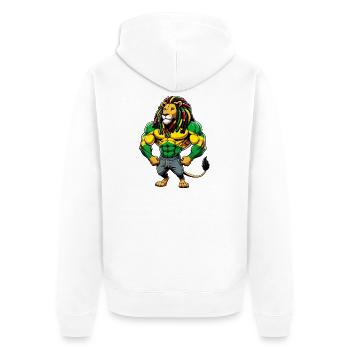 Musique reggae jamaïcaine - Veste à capuche bio Premium Unisexe - blanc - Dos - Thijin (182cm)