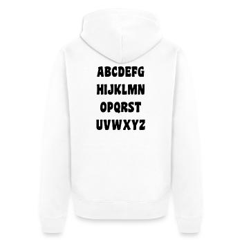 MISTRESS. THANK YOU. THANK YOU MISTRESS. MISTRESS - Unisex Premium Organic Zip Hoodie - white - Back - Thijin (182cm)