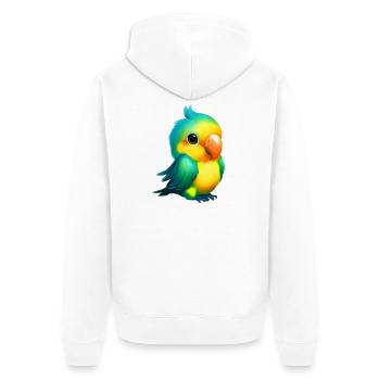 Parrot - Unisex Premium Organic Zip Hoodie - white - Back - Thijin (182cm)