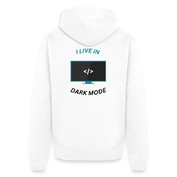 Programmer Motivation Design - Unisex Premium Organic Zip Hoodie - white - Back - Thijin (182cm)