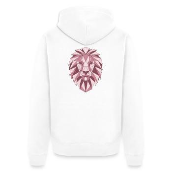 Geometric lion head in pastel shades - Unisex Premium Organic Zip Hoodie - white - Back - Thijin (182cm)