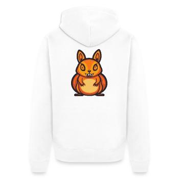 Écureuil Halloween Bande dessinée Drôle - Veste à capuche bio Premium Unisexe - blanc - Dos - Thijin (182cm)