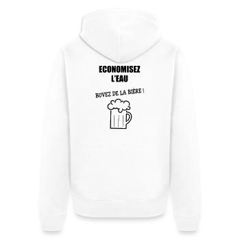 Save water, drink beer - Unisex Premium Organic Zip Hoodie - white - Back - Thijin (182cm)