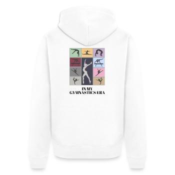 À mon époque de gymnastique - Veste à capuche bio Premium Unisexe - blanc - Dos - Thijin (182cm)