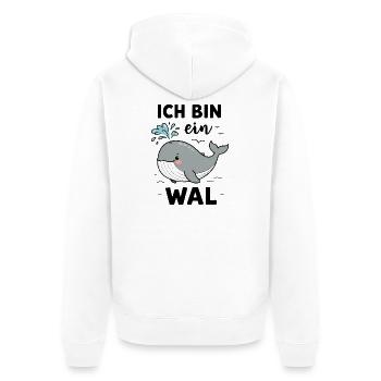 Whale Costume Cute Sea Creature Underwater Carnival - Unisex Premium Organic Zip Hoodie - white - Back - Thijin (182cm)