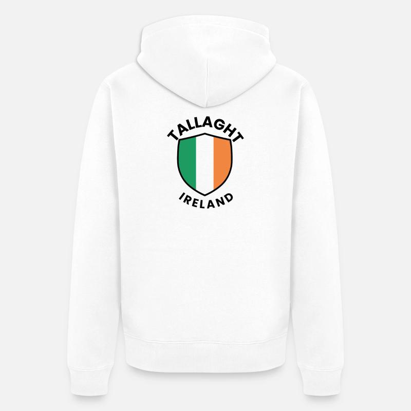 Tallaght Irish Shield - Unisex Premium Bio Zip Hoodie - Weiß