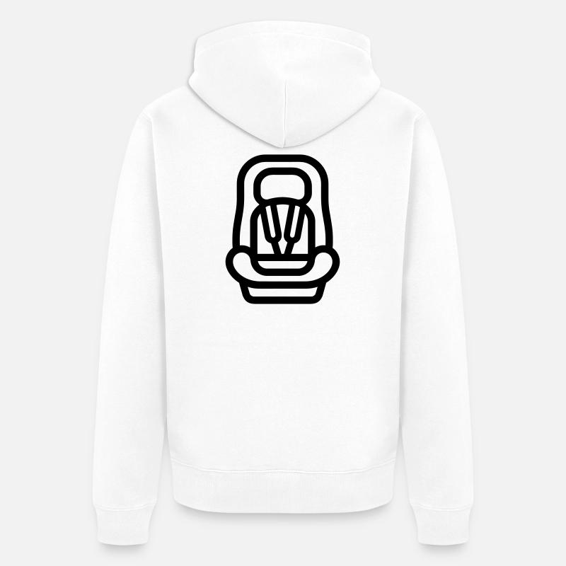 siège auto bébé - Veste à capuche bio Premium Unisexe - blanc