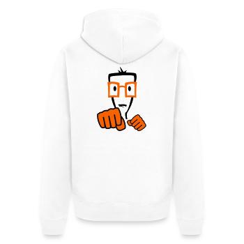 Boxer Fighter Boy - Unisex Premium Organic Zip Hoodie - white - Back - Thijin (182cm)
