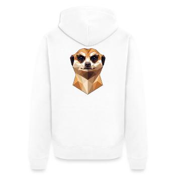 Suricate Suricate Douce Mangouste Suricate - Veste à capuche bio Premium Unisexe - blanc - Dos - Thijin (182cm)