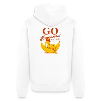 Fille sur une banane - Veste à capuche bio Premium Unisexe - blanc - Dos - Thijin (182cm)