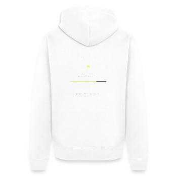 BRAIN.EXE LÄDT - Unisex Premium Bio Zip Hoodie - Weiß - Hinten - Thijin (182cm)