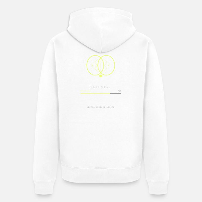 BRAIN.EXE IS LOADING - Veste à capuche bio Premium Unisexe - blanc