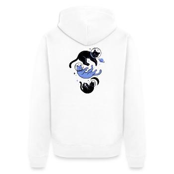 Dog Mama Is My Soul Energy - Unisex Premium Organic Zip Hoodie - white - Back - Thijin (182cm)