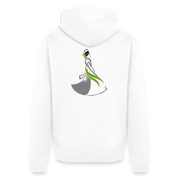 SERBSKA NJEWJESTA - Veste à capuche bio Premium Unisexe - blanc - Dos - Thijin (182cm)