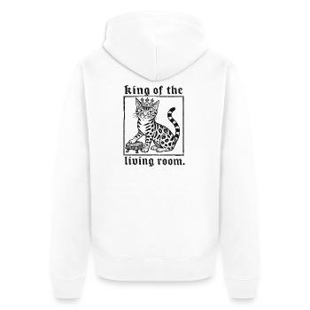Chat royal du Bengale - Veste à capuche bio Premium Unisexe - blanc - Dos - Thijin (182cm)