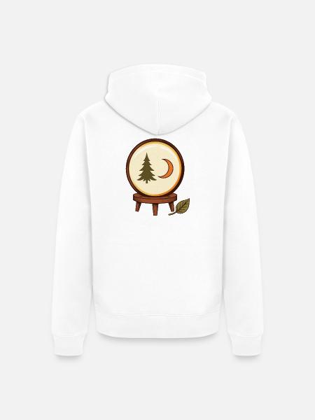 Waldzauber in der Kugel - Unisex Premium Bio Zip Hoodie - Weiß