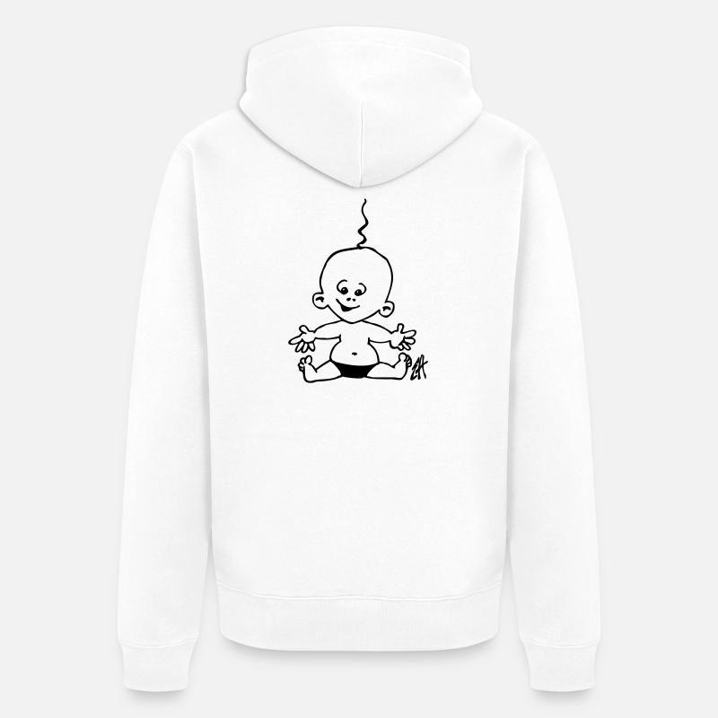 bébé - Veste à capuche bio Premium Unisexe - blanc