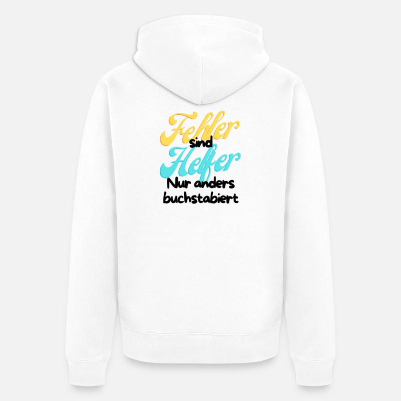 Error Helper Gradient Script - Unisex Premium Organic Zip Hoodie - white