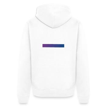 Dégradé Violet & Bleu - Veste à capuche bio Premium Unisexe - blanc - Dos - Thijin (182cm)