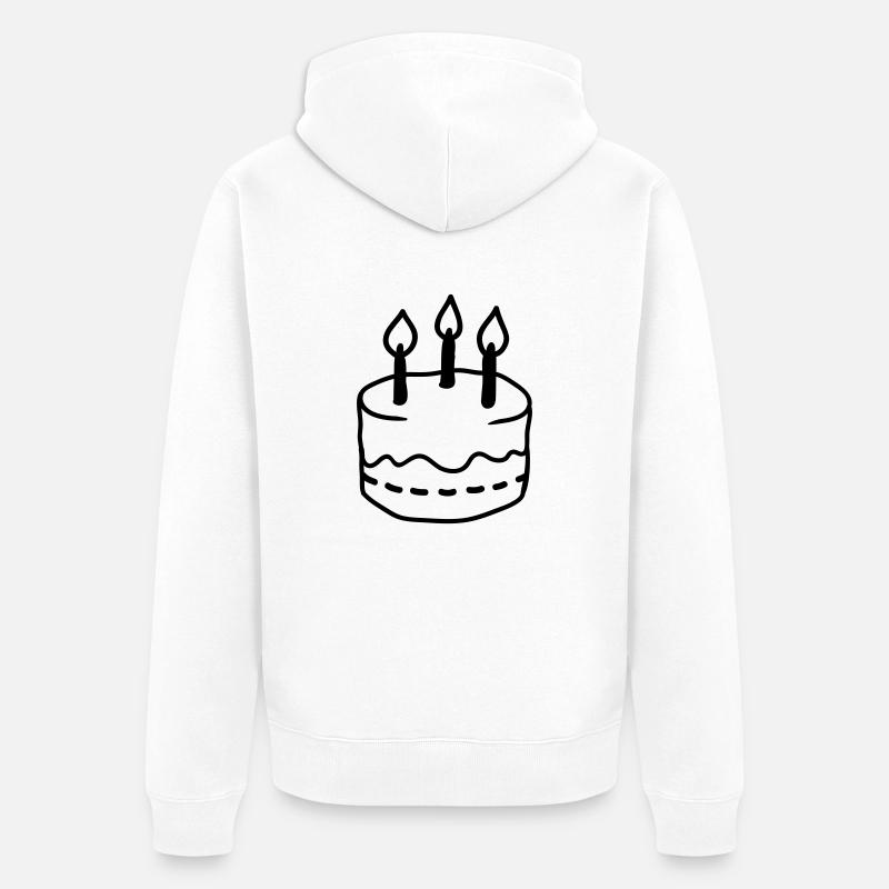 Torte - Line - Unisex Premium Bio Zip Hoodie - Weiß