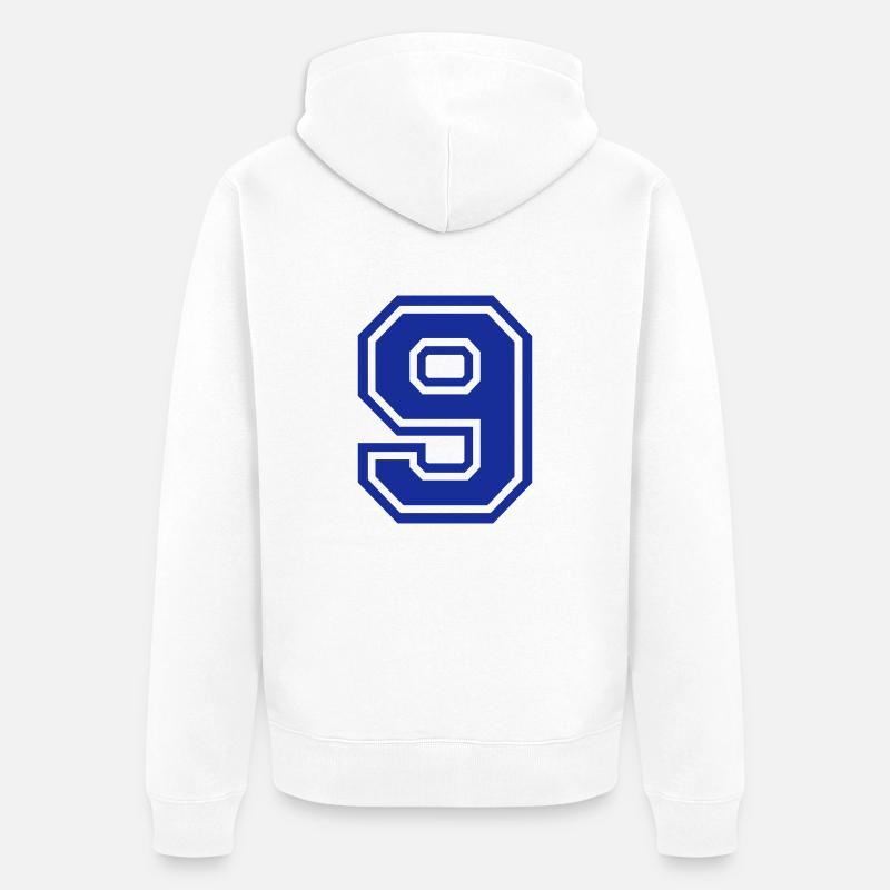 9 - Veste à capuche bio Premium Unisexe - blanc