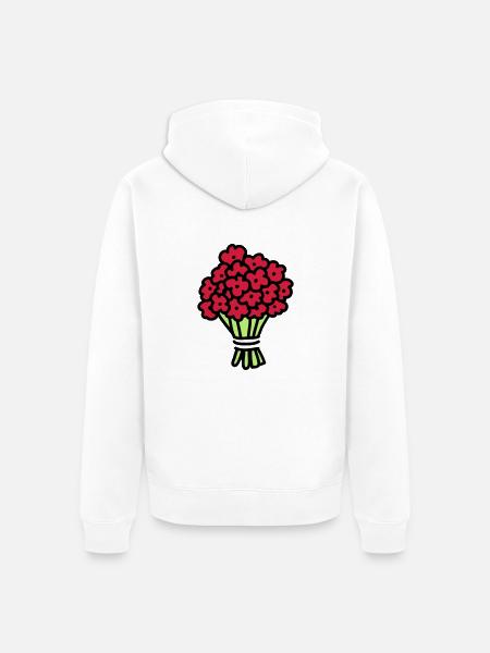 Bouquet 3 - Unisex Premium Organic Zip Hoodie - white