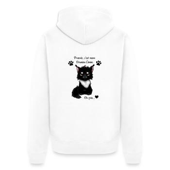 Maine Coon - Black & White - Veste à capuche bio Premium Unisexe - blanc - Dos - Thijin (182cm)
