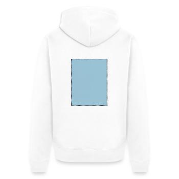 Rechteck gepunktet gefüll - Unisex Premium Bio Zip Hoodie - Weiß - Hinten - Thijin (182cm)