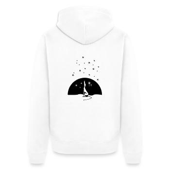 galgo_sterne - Veste à capuche bio Premium Unisexe - blanc - Dos - Thijin (182cm)