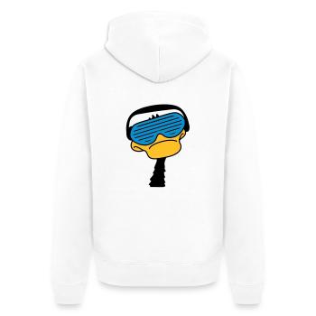 dj_duck - Veste à capuche bio Premium Unisexe - blanc - Dos - Thijin (182cm)