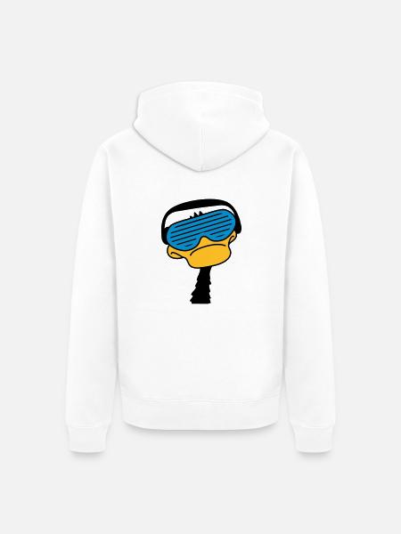 dj_duck - Veste à capuche bio Premium Unisexe - blanc