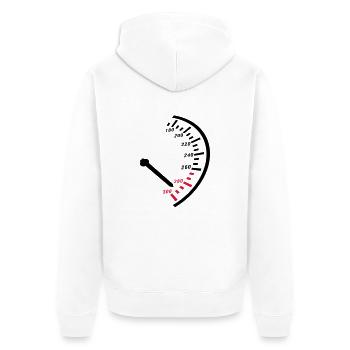 speed__f2 - Unisex Premium Organic Zip Hoodie - white - Back - Thijin (182cm)