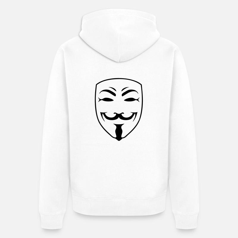 anonymous - Veste à capuche bio Premium Unisexe - blanc