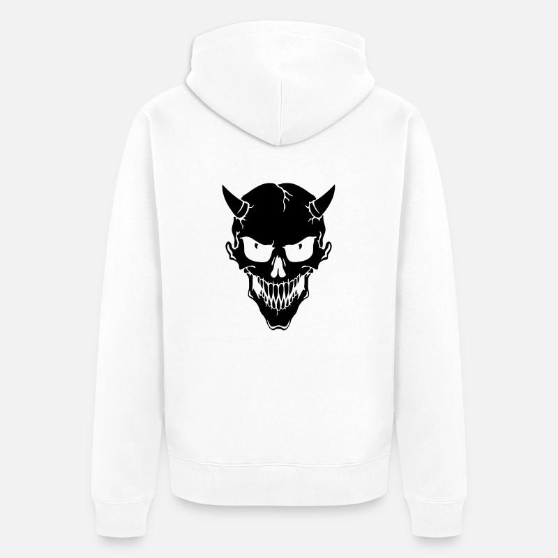 Diable - Veste à capuche bio Premium Unisexe - blanc