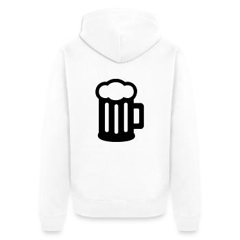 Bière - Veste à capuche bio Premium Unisexe - blanc - Dos - Thijin (182cm)